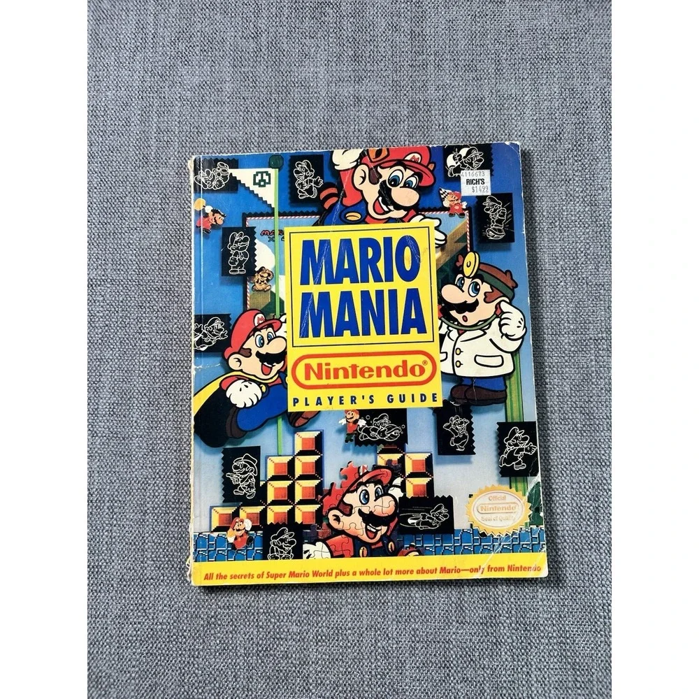 Vintage 1990 Nintendo Mario Mania Player's Guide Super Mario World Strategy Book